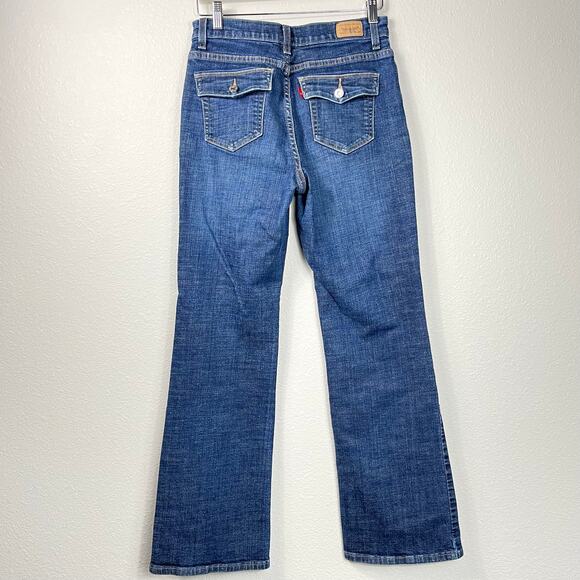 Woman's Levi’s Perfectly Slimming 512 Bootcut Blue Jeans Size 10M Medium‎ Wash - Picture 2 of 14